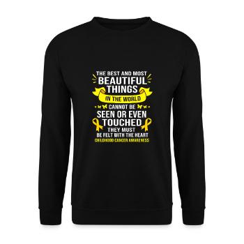 Krebs Kind Krebs-Überlebender - Unisex Pullover - Schwarz - Vorne - Alina (178cm) & Michal (187cm)