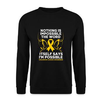 Cancer Child Cancer Survivor - Unisex Sweatshirt - black - Front - Alina (178cm) & Michal (187cm)
