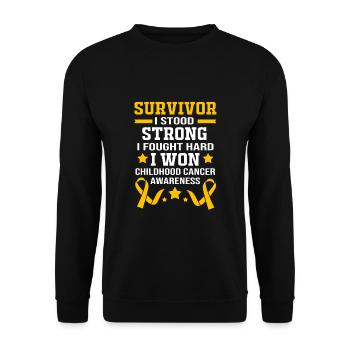 Enfant Cancer Survivant du Cancer - Sweat-shirt Unisexe - noir - Devant - Alina (178cm) & Michal (187cm)