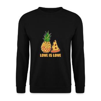 Pineapple - Unisex Sweatshirt - black - Front - Alina (178cm) & Michal (187cm)