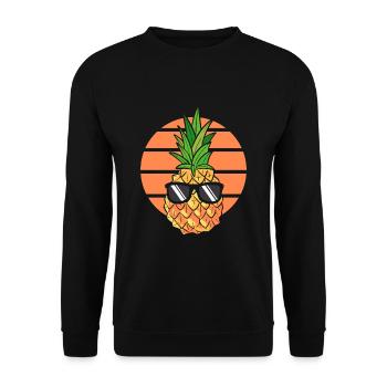 Pineapple - Unisex Sweatshirt - black - Front - Alina (178cm) & Michal (187cm)