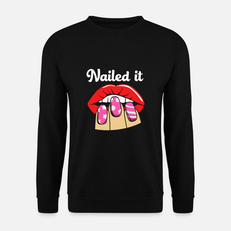 Nail Designer Nail Cosmetics Beautician - Unisex Sweatshirt - black