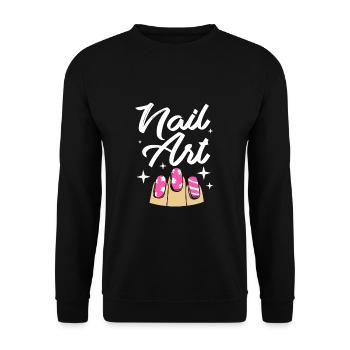 Nail Designer Nail Cosmetics Esthéticienne - Sweat-shirt Unisexe - noir - Devant - Alina (178cm) & Michal (187cm)