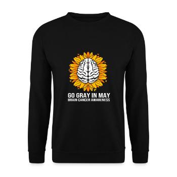 Hirntumor Tumor Gehirn Krebs-Überlebender - Unisex Pullover - Schwarz - Vorne - Alina (178cm) & Michal (187cm)