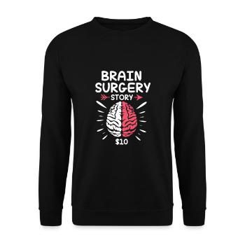 Brain Tumor Tumor Brain Cancer Survivor - Unisex Sweatshirt - black - Front - Alina (178cm) & Michal (187cm)