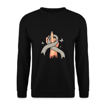 Hirntumor Tumor Gehirn Krebs-Überlebender - Unisex Pullover - Schwarz - Vorne - Alina (178cm) & Michal (187cm)