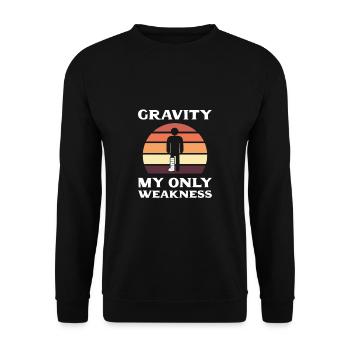 Gebrochenes Bein - Unisex Pullover - Schwarz - Vorne - Alina (178cm) & Michal (187cm)