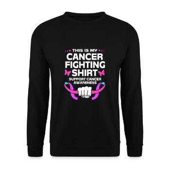 Thyroid cancer Thyroid cancer - Unisex Sweatshirt - black - Front - Alina (178cm) & Michal (187cm)
