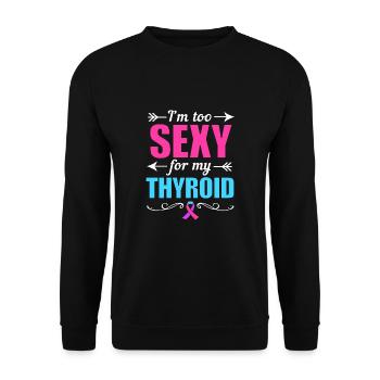 Thyroid cancer Thyroid cancer - Unisex Sweatshirt - black - Front - Alina (178cm) & Michal (187cm)