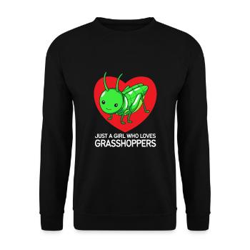 Grasshopper - Unisex Sweatshirt - black - Front - Alina (178cm) & Michal (187cm)