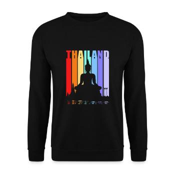 Thai - Unisex Sweatshirt - black - Front - Alina (178cm) & Michal (187cm)