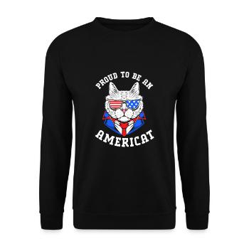 Vierter Juli Nationalfarben Nationalfeiertag USA - Unisex Pullover - Schwarz - Vorne - Alina (178cm) & Michal (187cm)