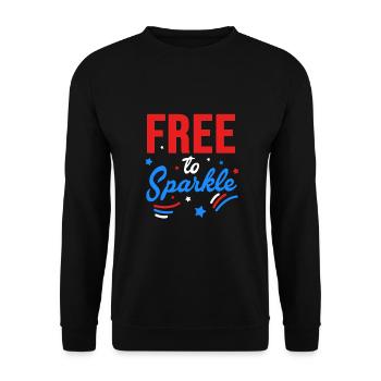 Vierter Juli Nationalfarben Nationalfeiertag USA - Unisex Pullover - Schwarz - Vorne - Alina (178cm) & Michal (187cm)