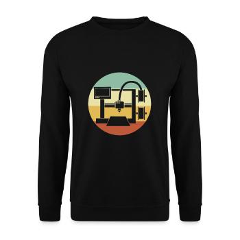 Impression 3D - Sweat-shirt Unisexe - noir - Devant - Alina (178cm) & Michal (187cm)