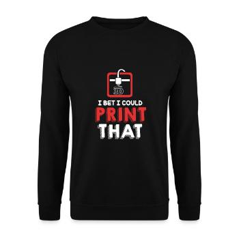 Impression 3D - Sweat-shirt Unisexe - noir - Devant - Alina (178cm) & Michal (187cm)