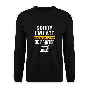 Impression 3D - Sweat-shirt Unisexe - noir - Devant - Alina (178cm) & Michal (187cm)