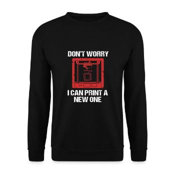 3D Printing - Unisex Sweatshirt - black - Front - Alina (178cm) & Michal (187cm)