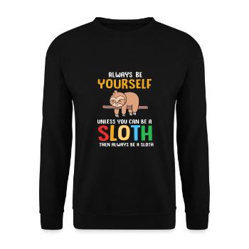 Paresse, paresse, paresse, matinal - Sweat-shirt Unisexe - noir - Devant - Alina (178cm) & Michal (187cm)