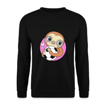 Sloth - Unisex Sweatshirt - black - Front - Alina (178cm) & Michal (187cm)