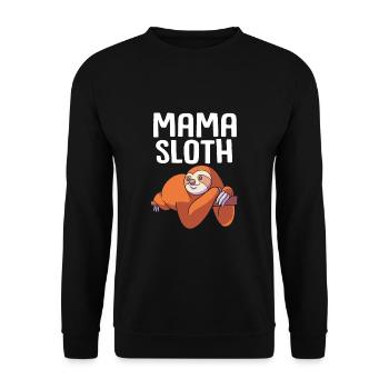 Paresseuse Maman Mère Fête des Mères - Sweat-shirt Unisexe - noir - Devant - Alina (178cm) & Michal (187cm)