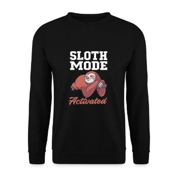 Sloth - Unisex Sweatshirt - black - Front - Alina (178cm) & Michal (187cm)