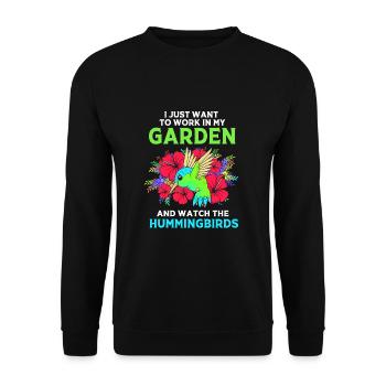 Hummingbird - Unisex Sweatshirt - black - Front - Alina (178cm) & Michal (187cm)