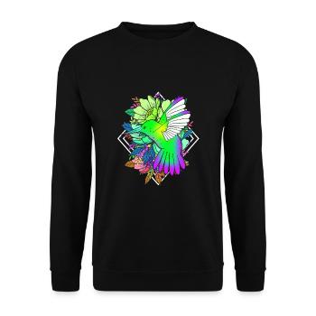 Hummingbird - Unisex Sweatshirt - black - Front - Alina (178cm) & Michal (187cm)