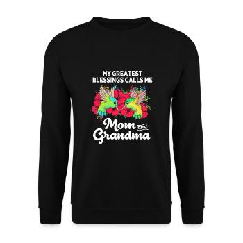 Hummingbird - Unisex Sweatshirt - black - Front - Alina (178cm) & Michal (187cm)