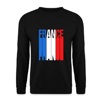 Frankreich - Unisex Pullover - Schwarz - Vorne - Alina (178cm) & Michal (187cm)