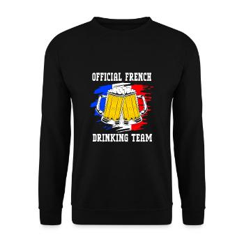 France - Unisex Sweatshirt - black - Front - Alina (178cm) & Michal (187cm)