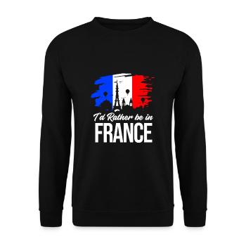 Frankreich - Unisex Pullover - Schwarz - Vorne - Alina (178cm) & Michal (187cm)