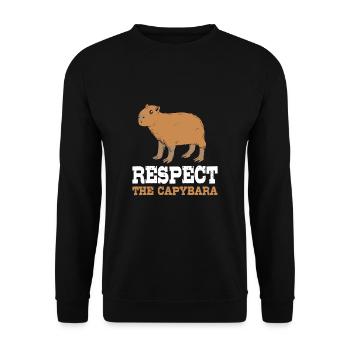 Capybara - Unisex Pullover - Schwarz - Vorne - Alina (178cm) & Michal (187cm)