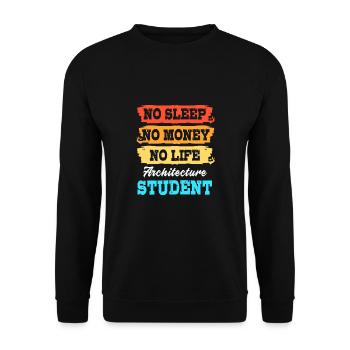 architecture - Unisex Sweatshirt - black - Front - Alina (178cm) & Michal (187cm)