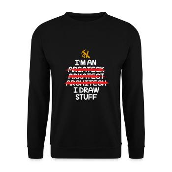 architect - Unisex Sweatshirt - black - Front - Alina (178cm) & Michal (187cm)