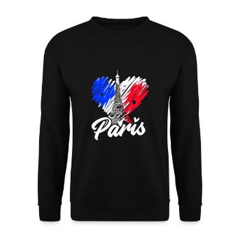 Frankreich - Unisex Pullover - Schwarz - Vorne - Alina (178cm) & Michal (187cm)