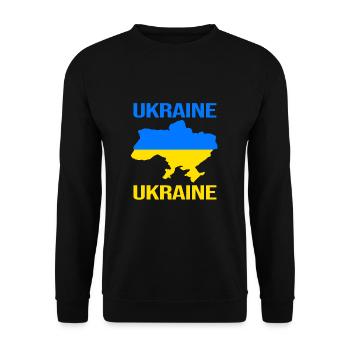 Ukraine - Unisex Sweatshirt - black - Front - Alina (178cm) & Michal (187cm)