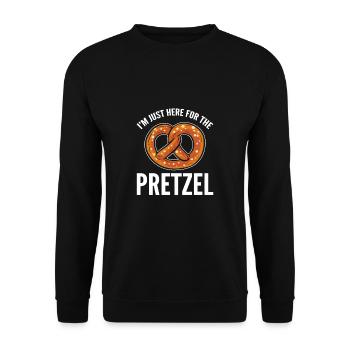 Brezel - Unisex Pullover - Schwarz - Vorne - Alina (178cm) & Michal (187cm)