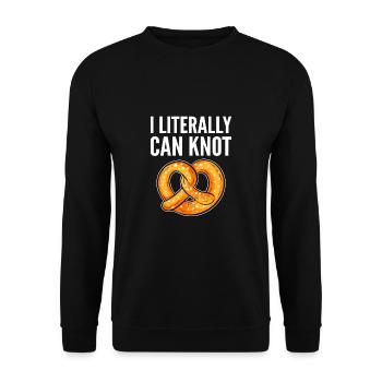 Brezel - Unisex Pullover - Schwarz - Vorne - Alina (178cm) & Michal (187cm)