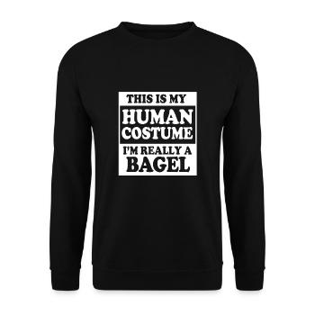 Bagel - Unisex Pullover - Schwarz - Vorne - Alina (178cm) & Michal (187cm)