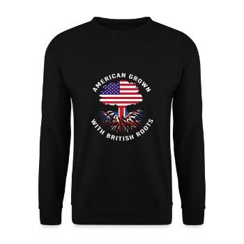 England English - Unisex Sweatshirt - black - Front - Alina (178cm) & Michal (187cm)