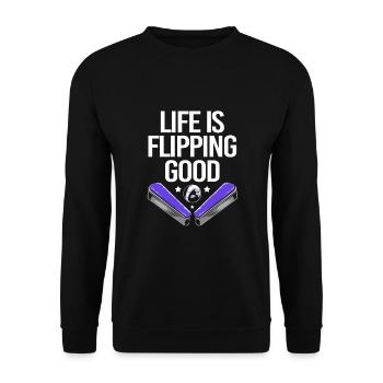 Flipper Pinball - Unisex Sweatshirt - black - Front - Alina (178cm) & Michal (187cm)