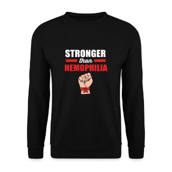 Hémophilie Hémophilie Hémophilie - Sweat-shirt Unisexe - noir - Devant - Alina (178cm) & Michal (187cm)