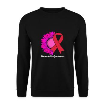 Hémophilie Hémophilie Hémophilie - Sweat-shirt Unisexe - noir - Devant - Alina (178cm) & Michal (187cm)