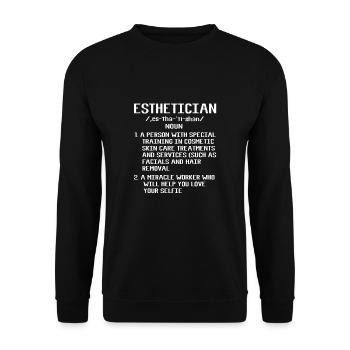 Kosmetikerin Make-up - Unisex Pullover - Schwarz - Vorne - Alina (178cm) & Michal (187cm)