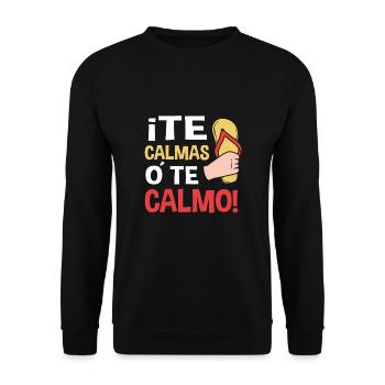 Latina Mom - Unisex Sweatshirt - black - Front - Alina (178cm) & Michal (187cm)