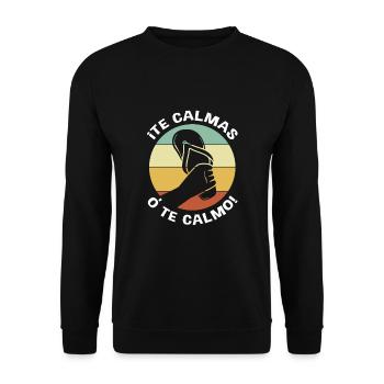 Latina Mom Latino - Unisex Sweatshirt - black - Front - Alina (178cm) & Michal (187cm)