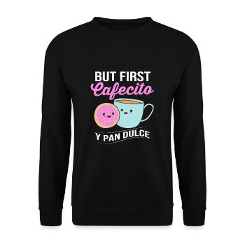 Latina Mom - Unisex Sweatshirt - black - Front - Alina (178cm) & Michal (187cm)