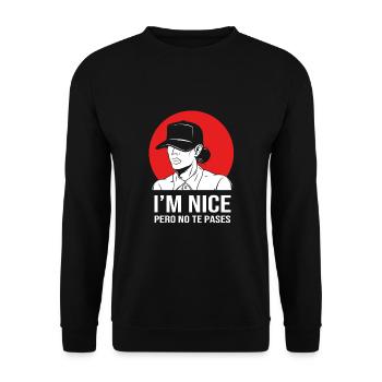 Latina Mom Latino - Unisex Sweatshirt - black - Front - Alina (178cm) & Michal (187cm)