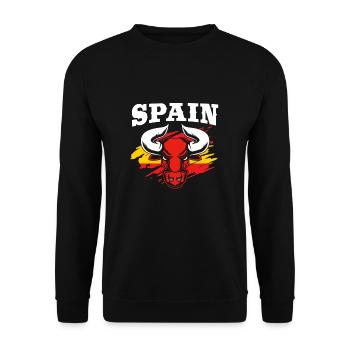 Spain - Unisex Sweatshirt - black - Front - Alina (178cm) & Michal (187cm)