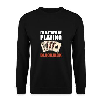 Blackjack Black Jack - Unisex Pullover - Schwarz - Vorne - Alina (178cm) & Michal (187cm)